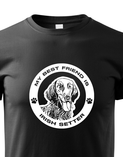 Dětské tričko Irský setr kulatý motiv