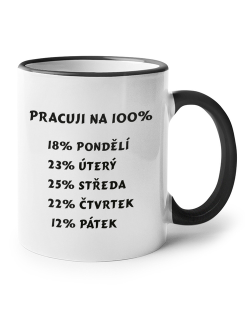 Keramický hrnek Práce na 100%
