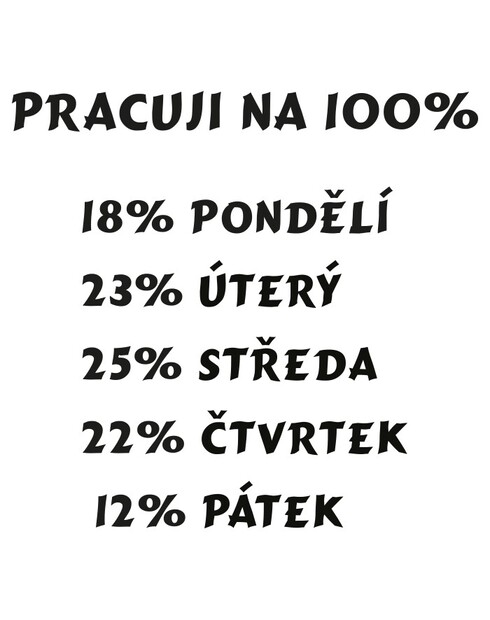 Keramický hrnek Práce na 100%