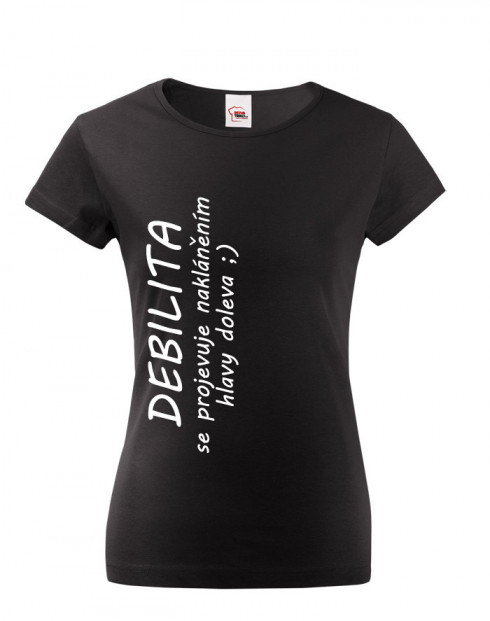 Debilita se projevuje nakláněním hlavy doleva