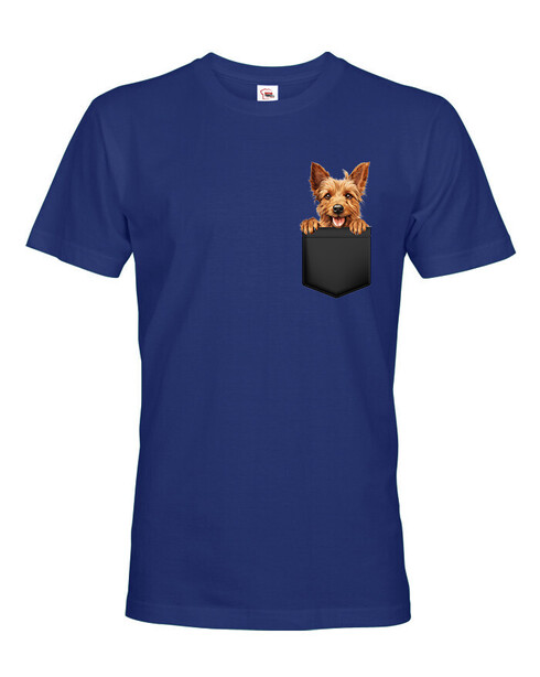 Pánské tričko Austrálsky teriér v kapsičce