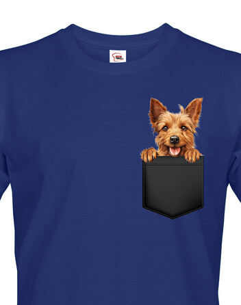 Pánské tričko Austrálsky teriér v kapsičce
