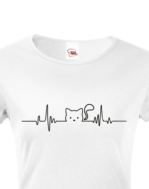 Dámské tričko tep kočky 2