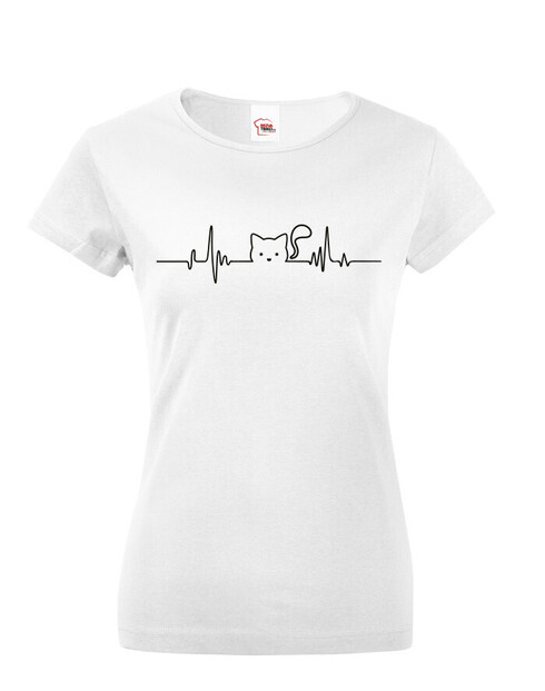 Dámské tričko tep kočky 2