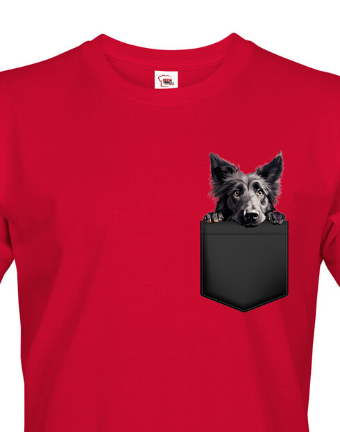 Pánské tričko Belgický ovčák v kapsičce