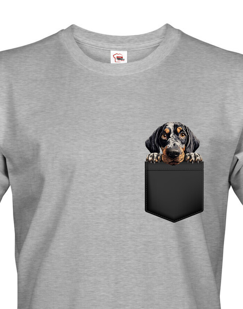 Pánské tričko Bluetick Coonhound v kapsičce