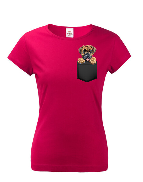 Dámské tričko Boerboel v kapsičce