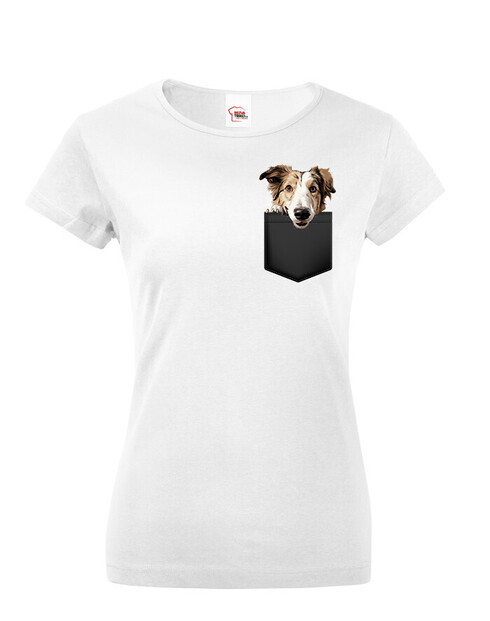 Dámské tričko Barzoj v kapsičce