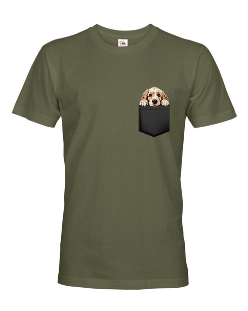 Pánské tričko Clumber španěl v kapsičce