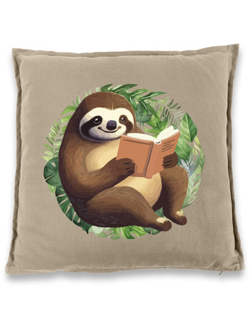 Polštářek Lenochod s knihou