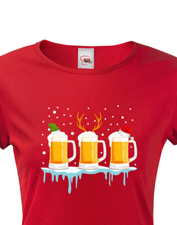 Dámské tričko Christmas beer