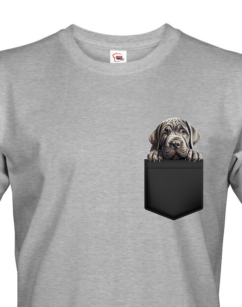 Pánské tričko Neapolský mastif v kapsičce