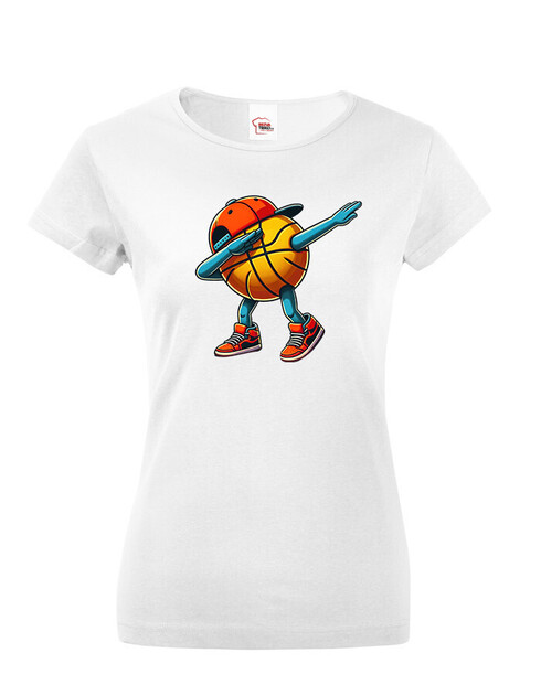 Dámské tričko Basketbalový míč dab dance