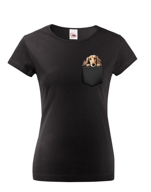 Dámské tričko Saluki v kapsičce