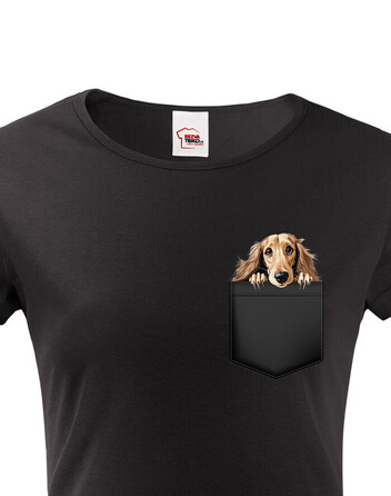 Dámské tričko Saluki v kapsičce