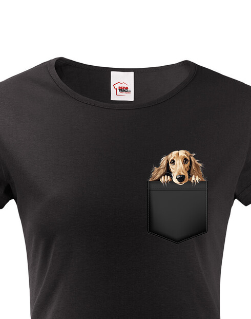 Dámské tričko Saluki v kapsičce