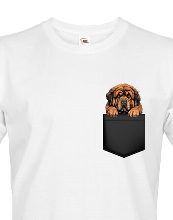 Pánské tričko Tibetská doga v kapsičce