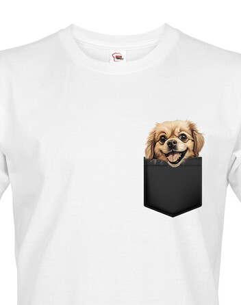 Pánské tričko Tibetský španěl v kapsičce