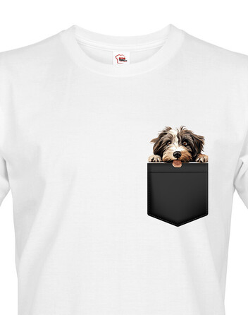 Pánské tričko Tibetský teriér v kapsičce