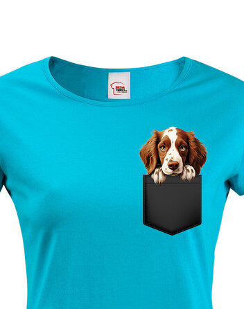 Dámské tričko Velššpringršpaněl v kapsičce