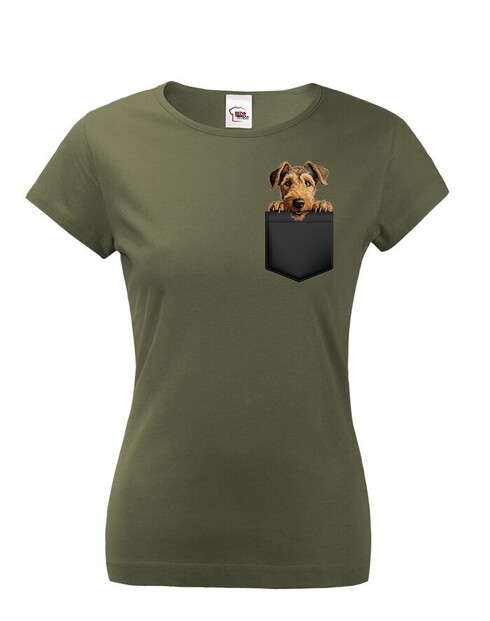 Dámské tričko Velšteriér v kapsičce