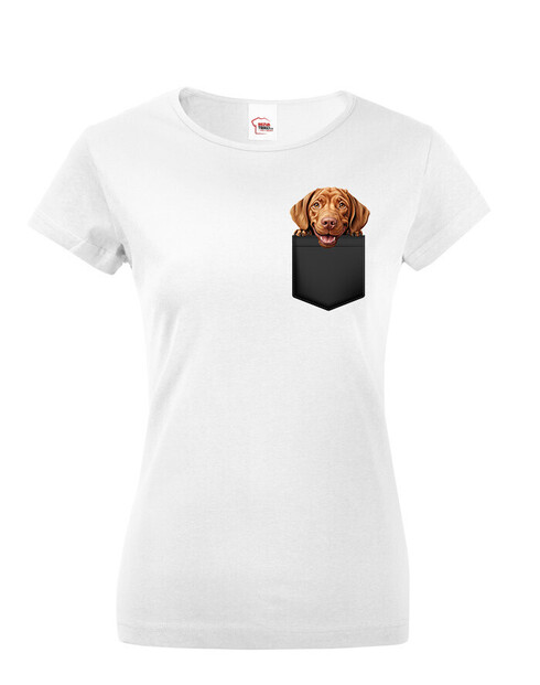 Dámské tričko Maďarský ohař v kapsičce