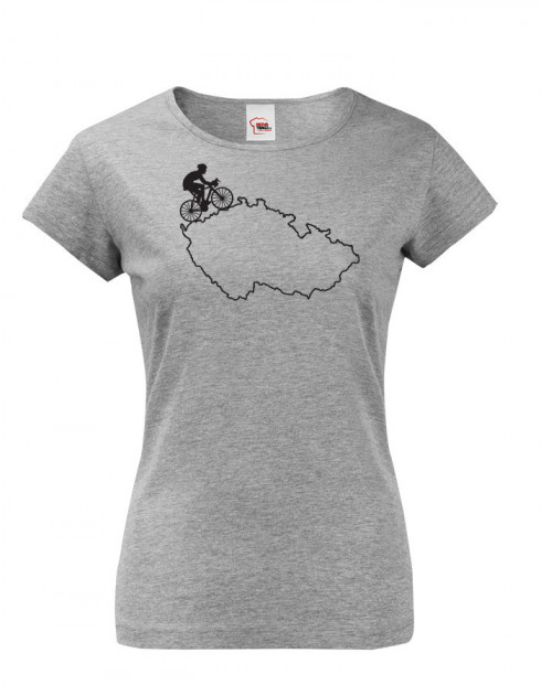 Dámské tričko pro cyklisty s mapou Čr