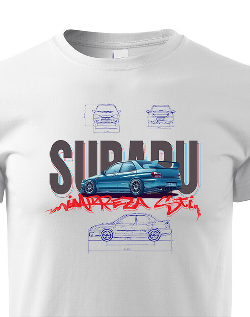 Dětské tričko Subaru impreza STI