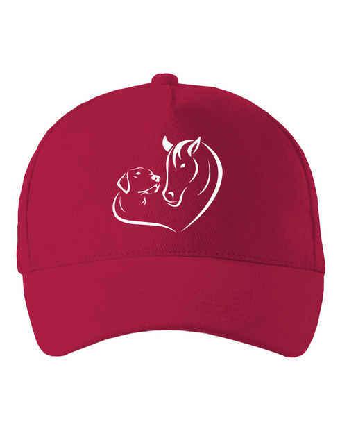 Dětská kšiltovka Srdce kůň a pes