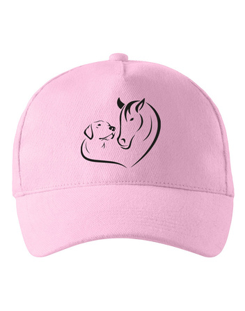 Dětská kšiltovka Srdce kůň a pes