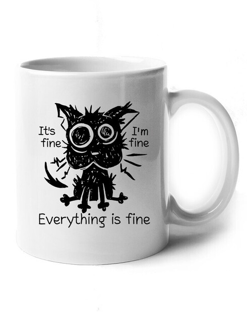 Keramický hrnek Kočka ve stresu