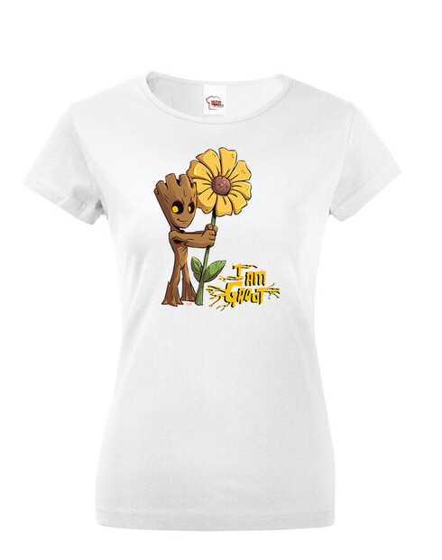 Dámské tričko Groot a květina
