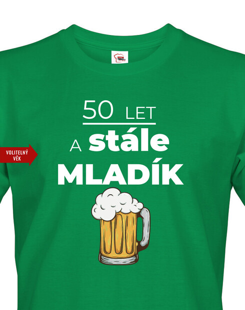 Pánské narozeninové tričko - 50 let a stále mladík