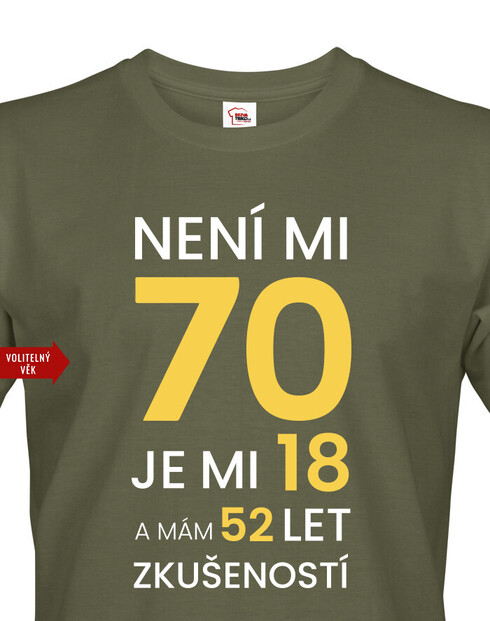 Pánské tričko k 70. narozeninám