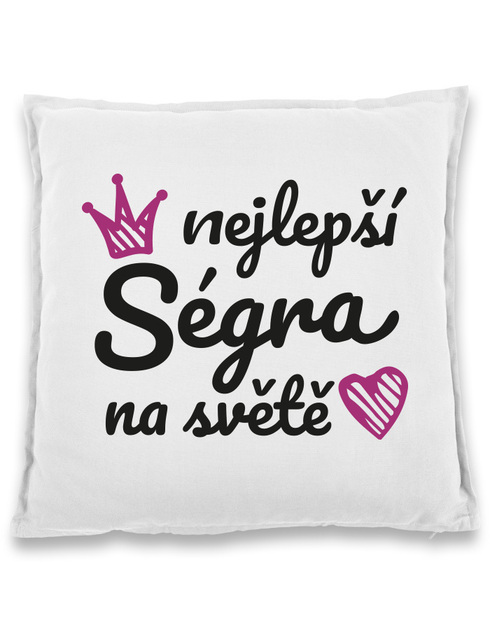 Polštář pro sestru Nejlepší ségra na světě