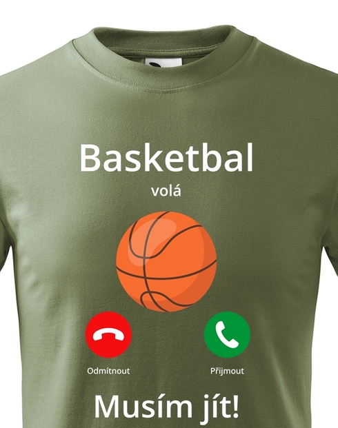 Dětské tričko Basketbal volá Musím jít!