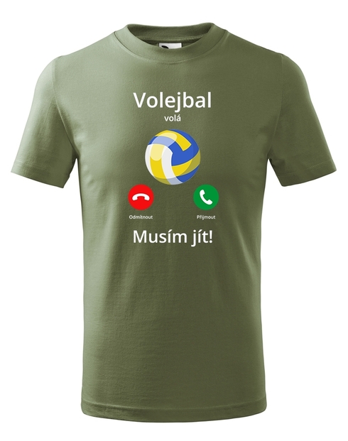 Dětské tričko Volejbal volá Musím jít!