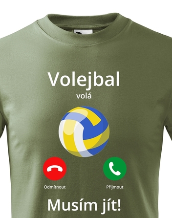 Dětské tričko Volejbal volá Musím jít!