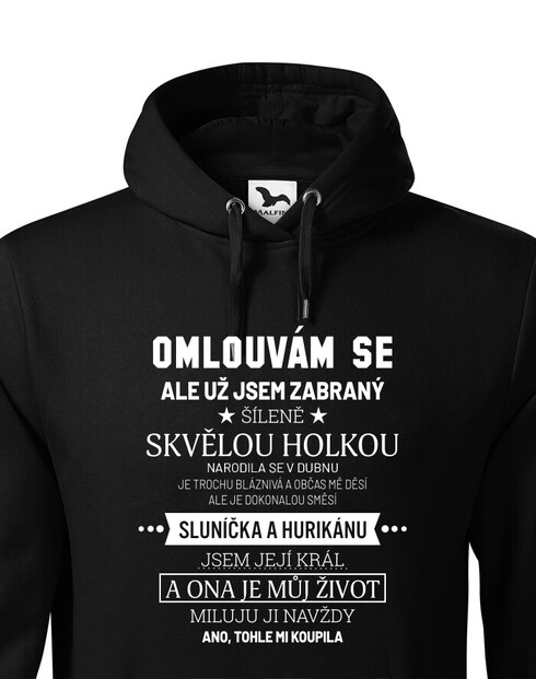 Pánská mikina pro přítele k narozeninám Už jsem zabraný