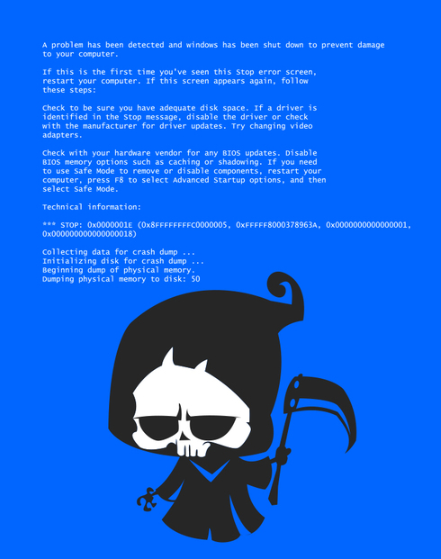 Pánské tričko Modrá smrt Windows