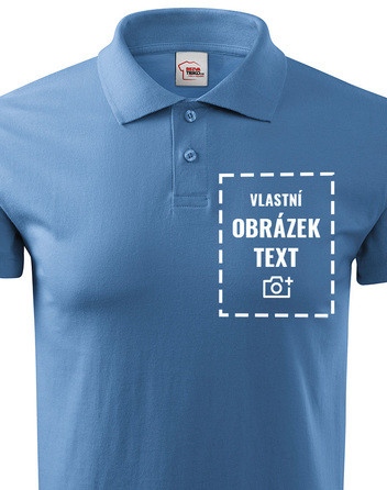 Pánská polokošile / triko s límečkem s vlastním potiskem