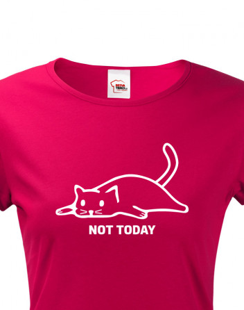 Dámské tričko s kočkou Not today