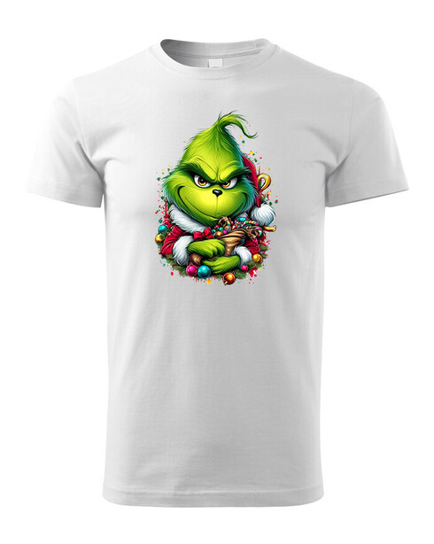 Dětské tričko Grinch s ozdobami