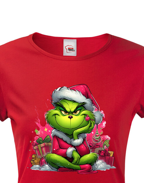 Dámské tričko Grinch s dárky