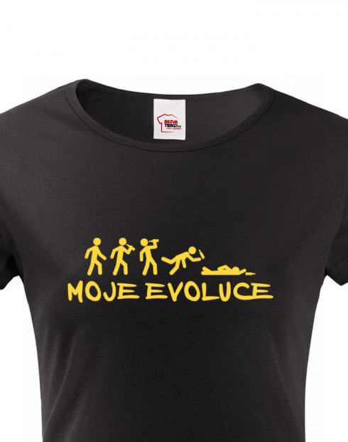 Dámské tričko nejen na pivo Moje evoluce