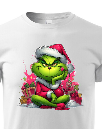 Dětské tričko Grinch s dárky