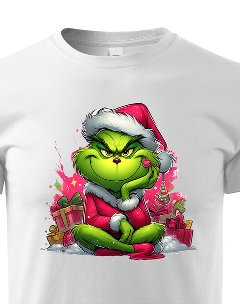 Dětské tričko Grinch s dárky