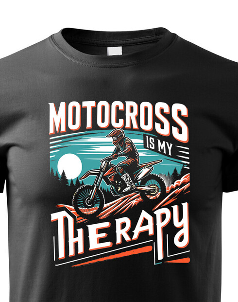 Dětské tričko Motocross is my therapy