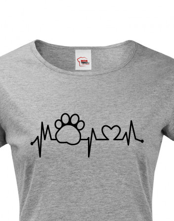 Dámské tričko tep kočky