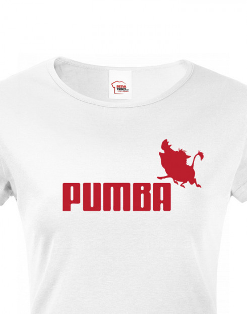 Dámské tričko s potiskem Pumba